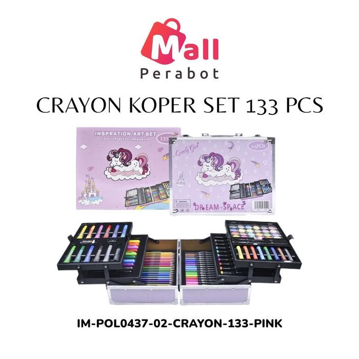 

Promo Mall Perabot Crayon Set 133 & 128 Pcs Koper Aluminium Besi Box Alat Lukis Anak Koper Set