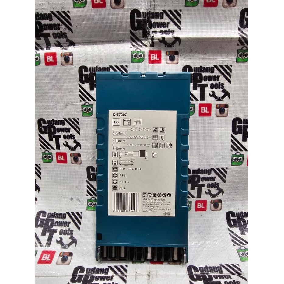 Ready- Mata Bor Set Beton Tembok Besi Kayu Obeng Set Makita Ori 5Pc 17Pc 75Pc / Mata Bor Besi Kayu