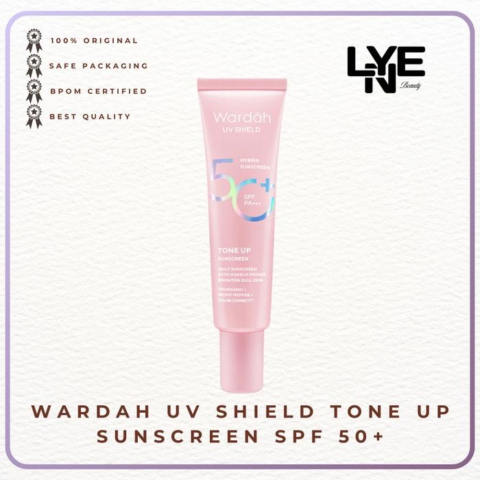 Wardah UV Shield Tone Up Sunscreen SPF 50+ PA+ Sunscreen Wajah