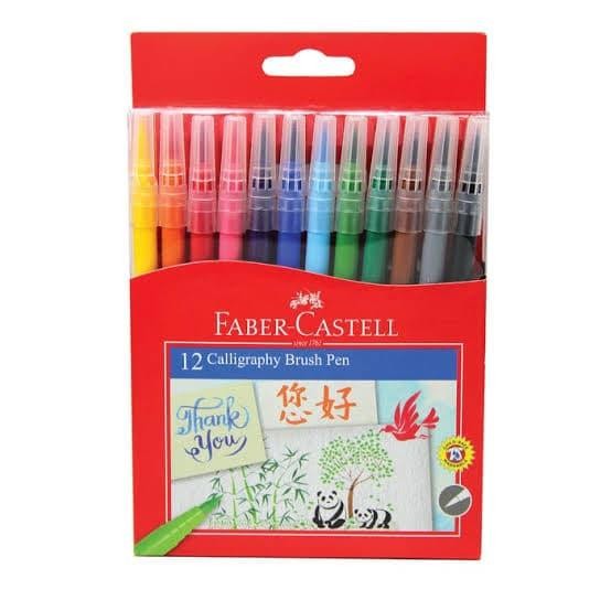 

brush pen faber castel set12c calligraphy kode 1464