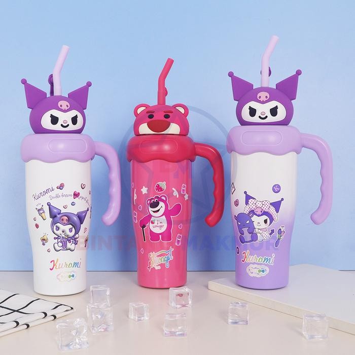 Botol Minum Tumbler Karakter Sanrio Lotso Labubu Labu Labu Ukuran 850ml