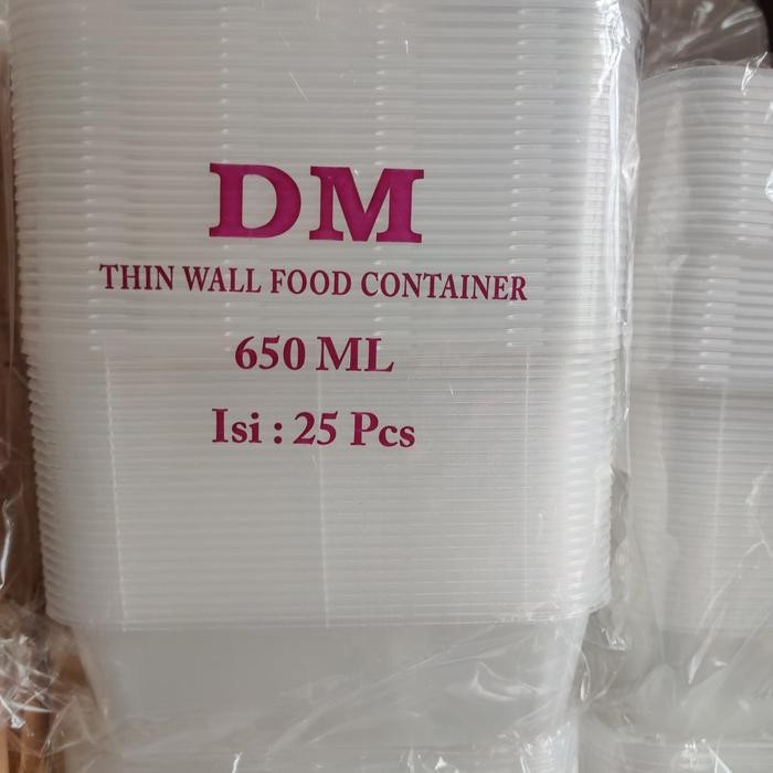 Thinwall 650ml kota Panjang/kotak makan/kotak nasi/kotak plastik