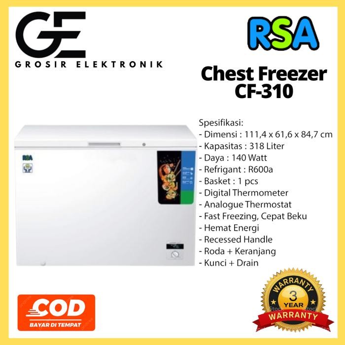 RSA CF 310 CHEST FREEZER BOX 300 L LEMARI PEMBEKU 300 LITER BY GEA