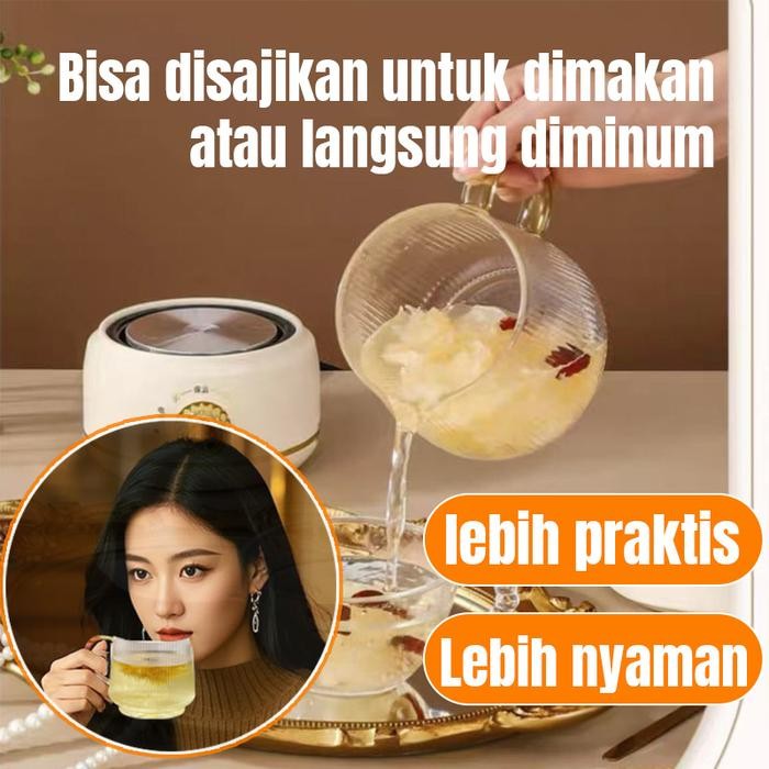 Langsung diproses Teko Listrik Pemanas Air Listrik Mini Transparan Portabel Low Watt Kecil Cangkir