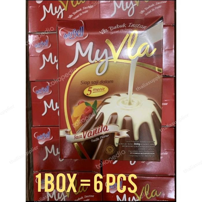 

NUTRIJELL MYVLA VANILA BUBUK 1 BOX=60GR X 6 SACHET, ENAK & PRAKTIS