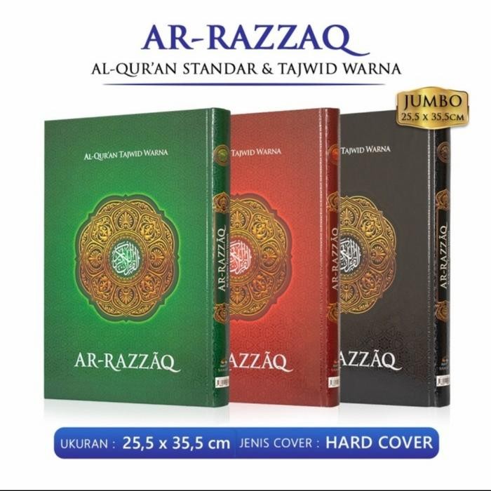 

Alquran Arrazzaq Tajwid Warna Lansia Alquran Ar Razzaq Ukuran A3 Jumbo