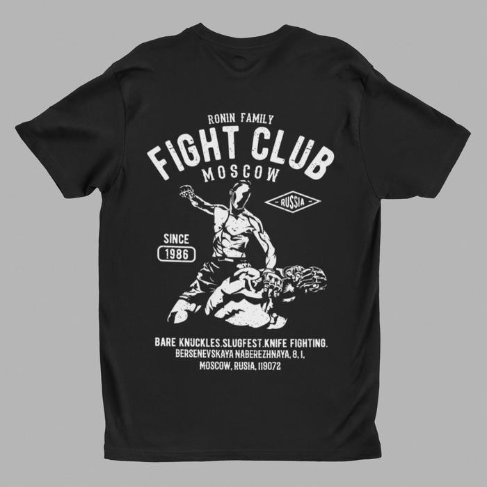 Kaos Vintage Retro Ronin Family Fight Club USSR Black
