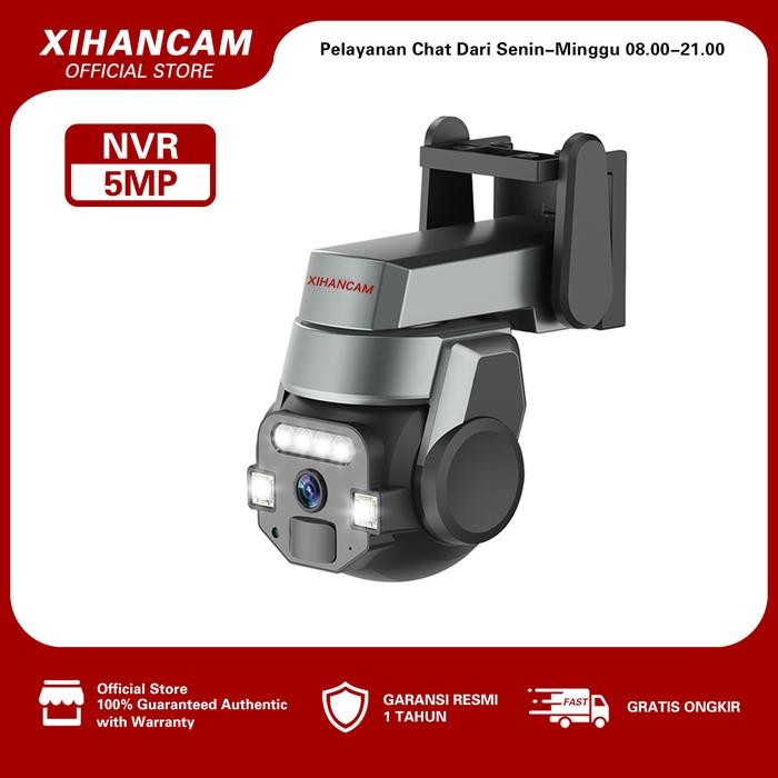 XIHANCAM 5MP CCTV Wifi Outdoor Waterproof IP Kamera CCTV 360 PTZ Zoom CCTV Wifi Jarak Jauh Lewat HP