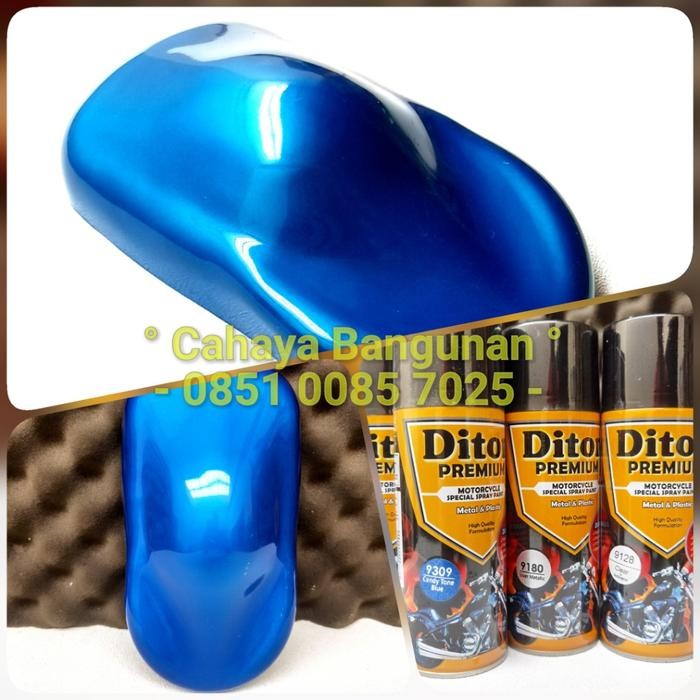 Paket Diton Premium Candy Tone Blue Biru 9309 Cat Semprot Pilox Pylox #Gratisongkir