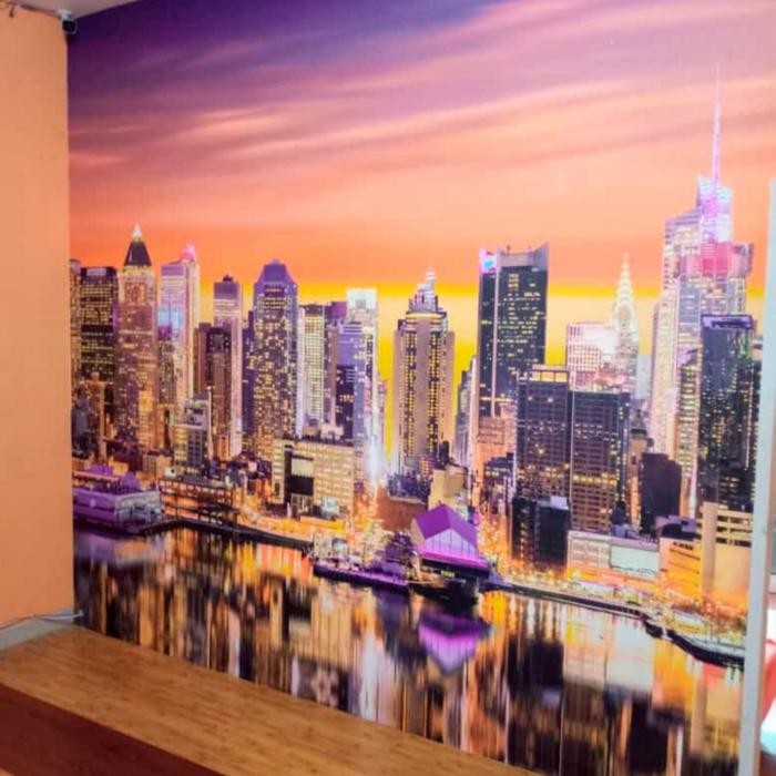 Wallpaper Dinding 3D Mural Photowall Dinding Motif Gedung Kota Modern #Gratisongkir