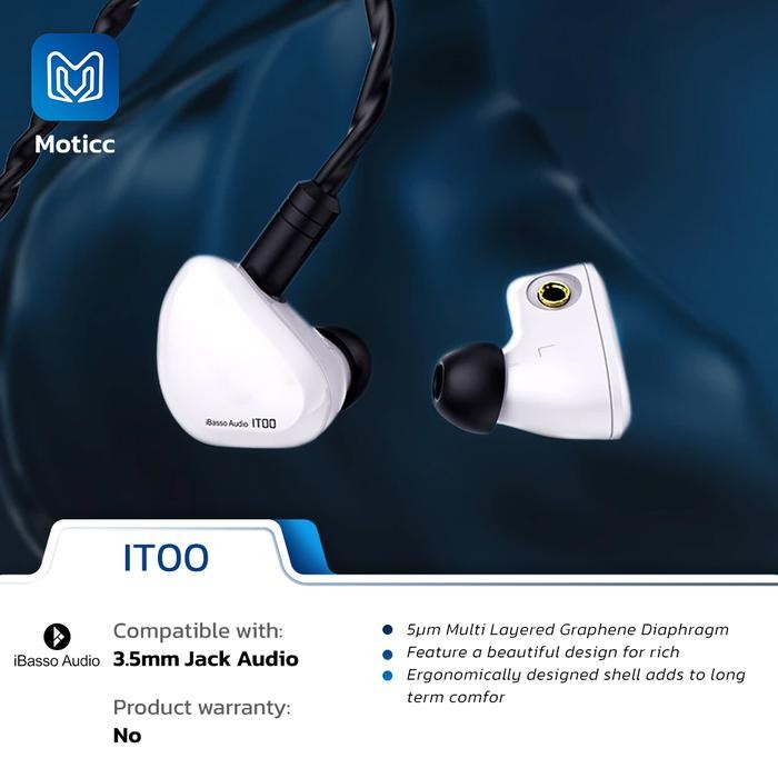 Earphone IEM Ibasso IT00 Single Dynamic Driver Detacheble MMCX Cable