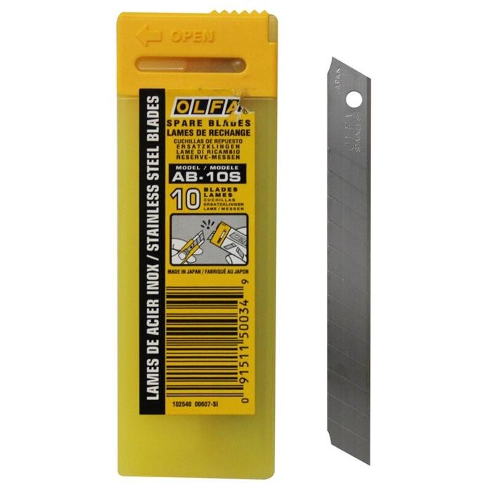 

REFILL BLADE OLFA AB-10S STAINLESS STEEL 9 MM SPARE BLADE (10 PCS) KODE 241
