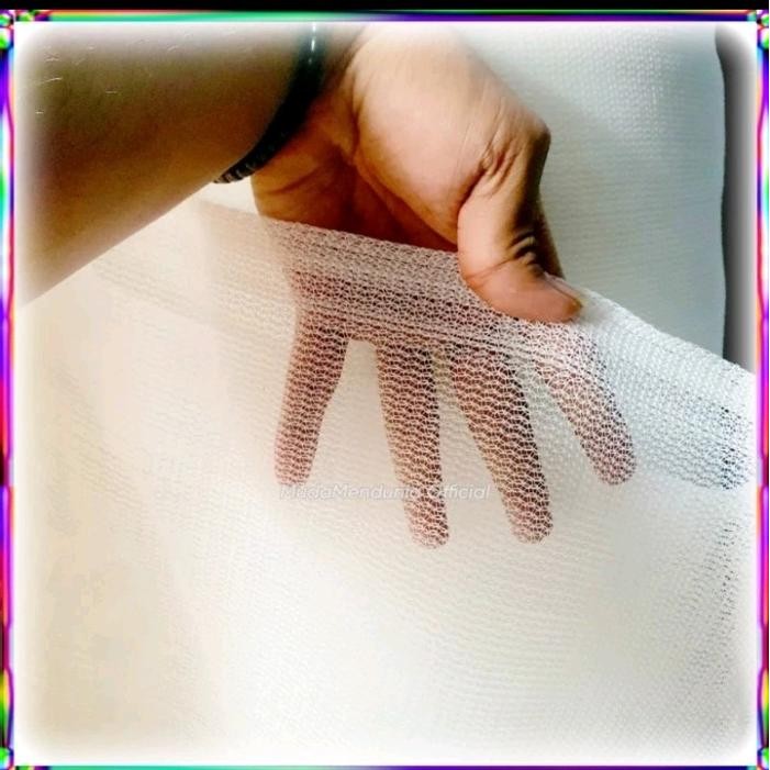Paranet Nylon Putih 85% Lebar 3 Meter Shading Net Murah - Putih