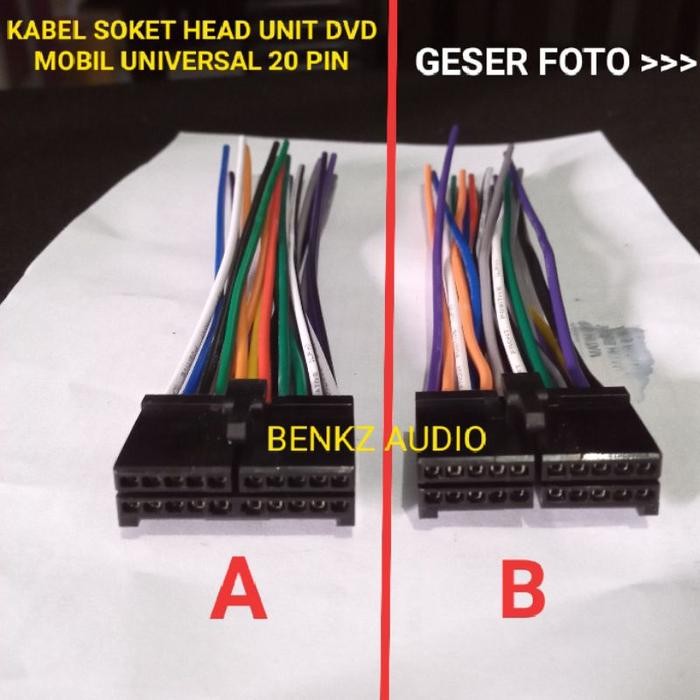 [Expert] Soket headunit dvd tape mobil universal 20 pin