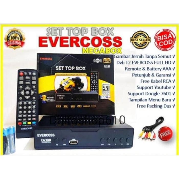 [Expert] Set Top Box STB DVB-T2 Matrix Merah Kuning Apple HD, Evercross super