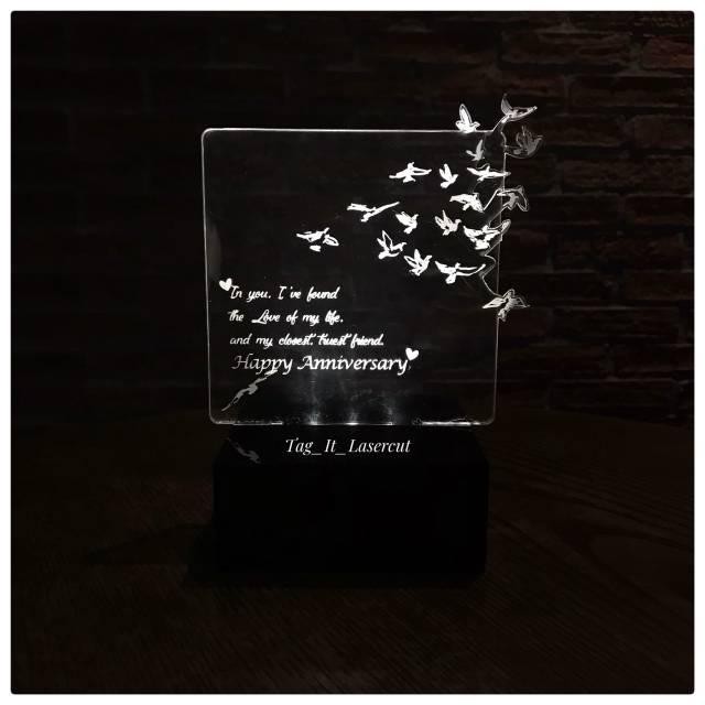 [Expert] Lampu 3D LED Transparan Design Custom / Lampu hias akrilik/acrylic /