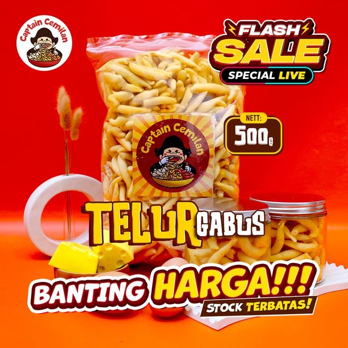 

New 500gr - Telor gabus KEJU Captain cemilan Bandung powder baking Cheese Bubuk Susu