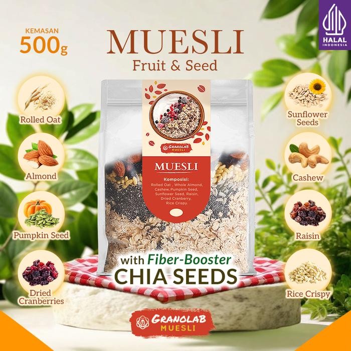 

Muesli Fruit and Seed 500 gr - Granolab Muesli