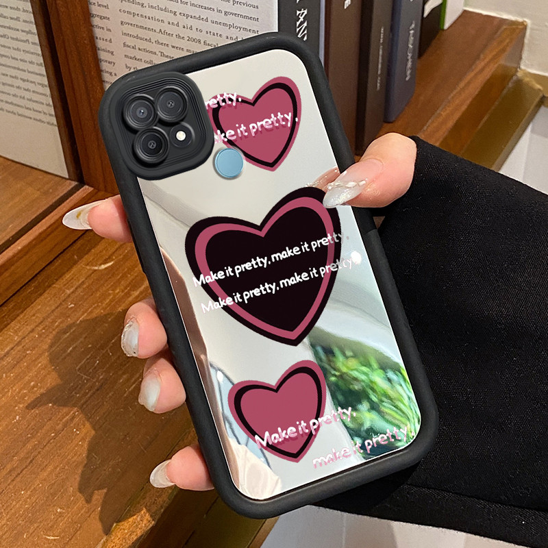 Casing Hp OPPO A15 A15s A35 Case Casing Graffiti Cinta Kasing HP Kesing Silikon Softcase cermin Cesi