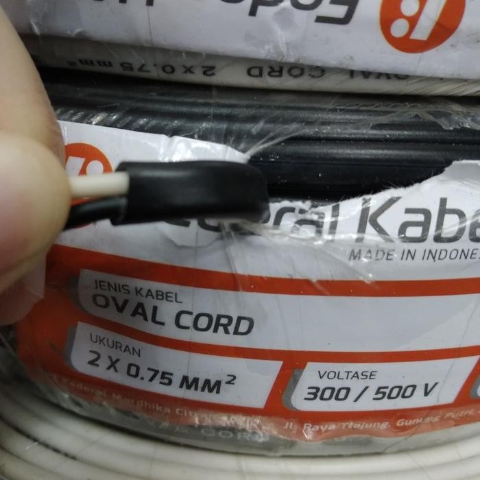 Kabel Listrik Serabut Oval Nyyhy 2X0,75 2X0.75 Federal