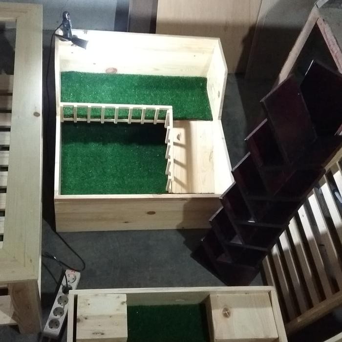RUMAH TORTO MEDIUM SIZE / KANDANG SULCATA KAYU JATIBELANDA