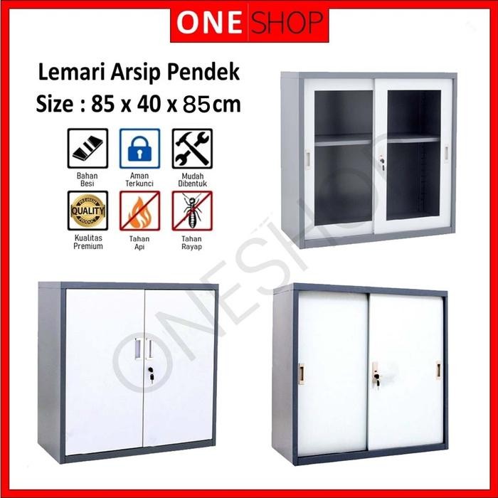 E-Katalog- Lemari Arsip Kantor Pendek Setengah Tinggi Lemari Besi Kantor Pendek Grab/Gosend