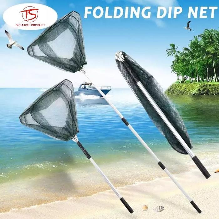 Tanggok serokan jala ikan- jaring ikan -aluminium saringan ikan