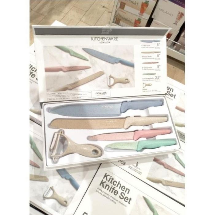 READY PROMO. PISAU LOCK N LOCK PASTEL KITCHEN WARE COOKPLUS. knife set kitchenware