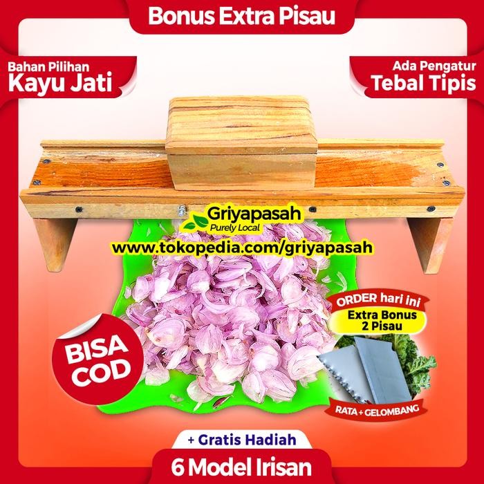 READY ( UKURAN JUMBO ) Alat Iris Bawang Merah Bisa Keripik Multifungsi - Pengatur Ketebalan