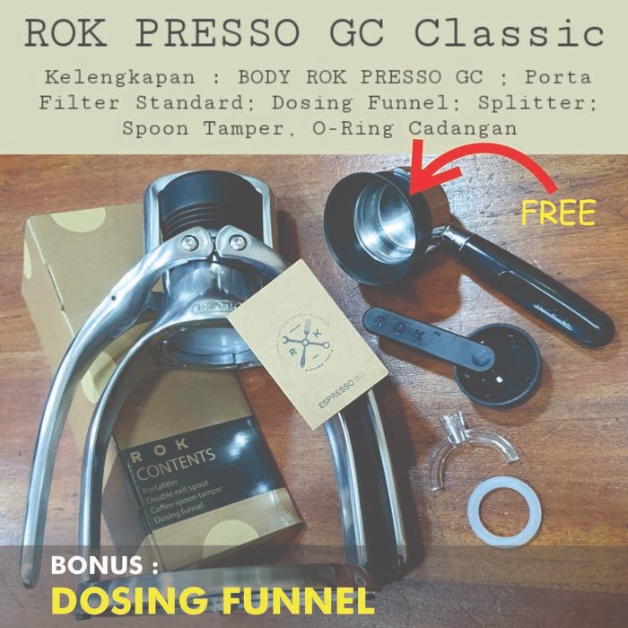 NEW Rok Presso GC MANUAL ESPRESSO MAKER Mesin Kopi Manual