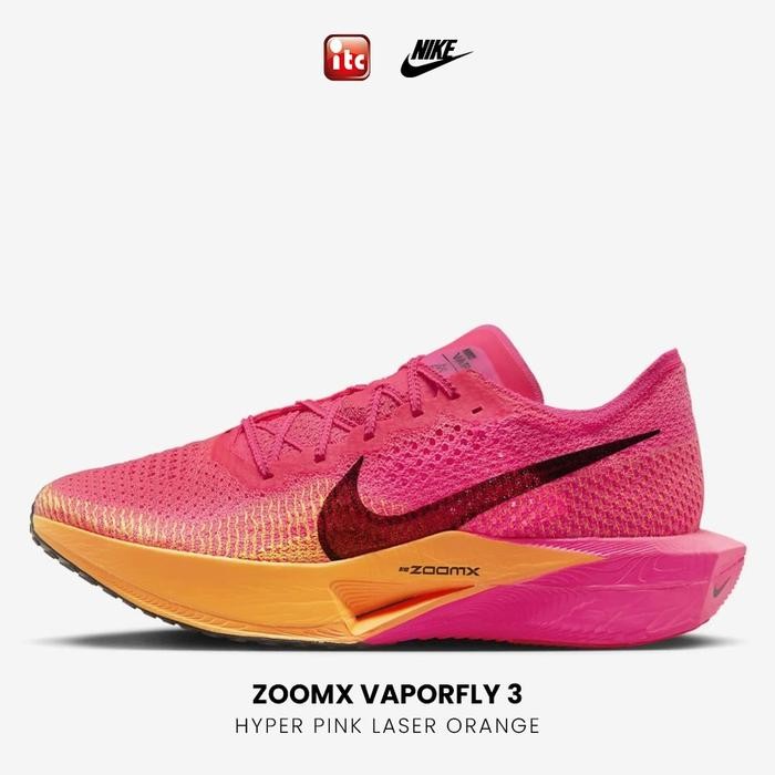 Nike ZoomX Vaporfly 3 Hyper Pink Laser Orange 100% Authentic