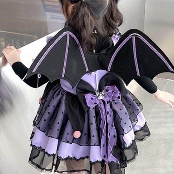 Kostum Kuromi Anak/ Kostum Karakter Anak/ Dress Kuromi/ Cosplay Kuromi Pasti Ori