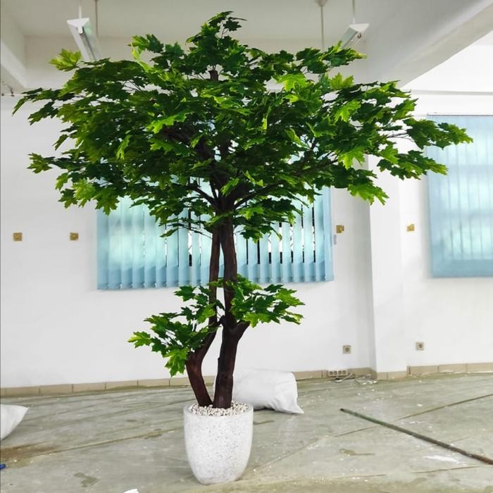 Pohon Maple Hijau Artificial// Pohon Maple Hijau Tinggi 3 Meter// Pohon Maple Hijau Sudah Dengan Pot