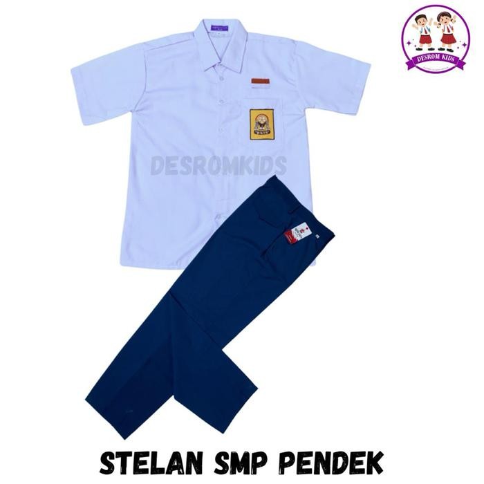 Setelan Seragam Sekolah Osis Smp Atasan Dan Bawahan Anak Laki Llaki Kelas 123 Bahan Adem Baju Bordir