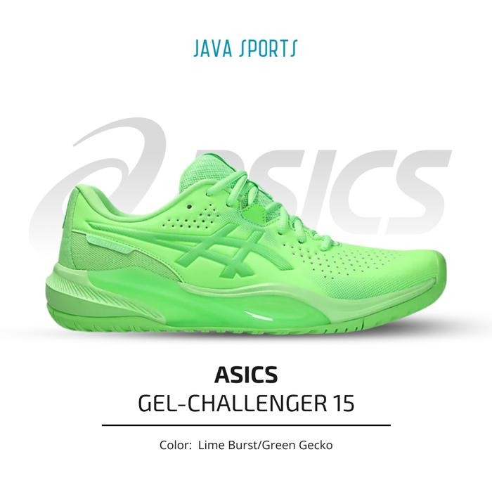 Sepatu Tenis Asics Gel Challenger 15 Original Tennis Shoe LIME BURST / GREEN GECKO