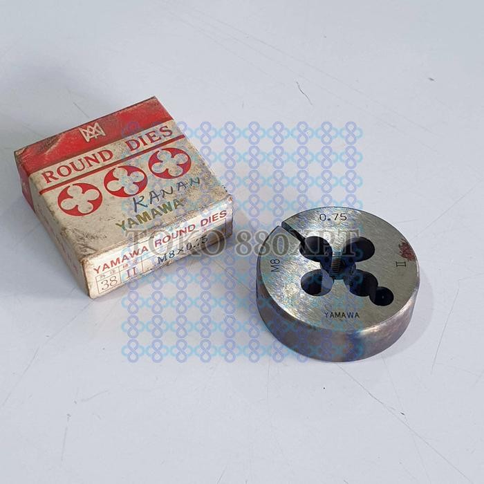 Produk Terbaik] Mata Senai Snai Drat Die Yamawa M8X0.75 M8 X 0.75 AR-D SKS JIS Japan