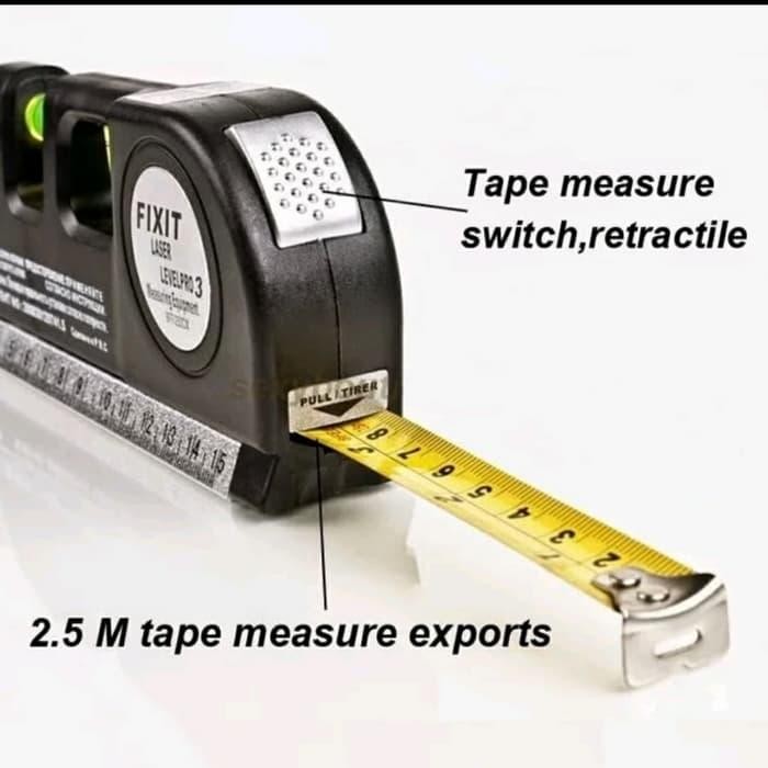 

METERAN LASER INFRARED WATERPAS VERTICAL HORISONTAL LEVEL PRO 3 MEASURE TAPE