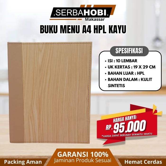 

#####] Buku Menu A4 HPL KAYU Untuk Kafe Cafe / Restoran / Coffee Shop
