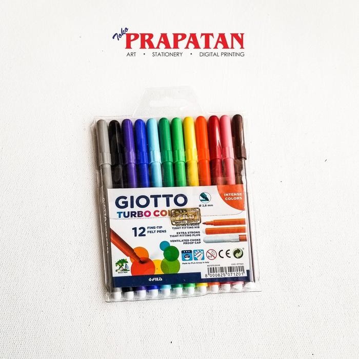 

Giotto Turbo Color 12 Fine Tip Pens BS7272