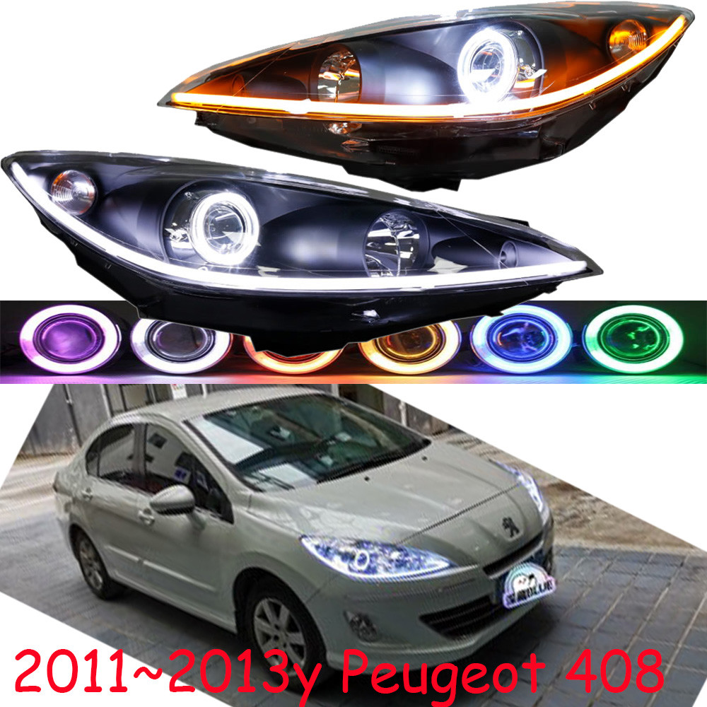 Car bumper Peugeot408 head light Peugeot 408 headlight hid xenon bulb