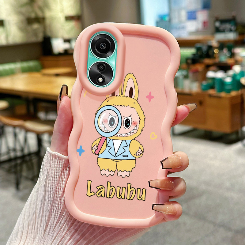 Casing HP Untuk OPPO A78 Case kaca pembesar Boneka  Kesing Cesing lunak Silikon Softcase Macaron Kas