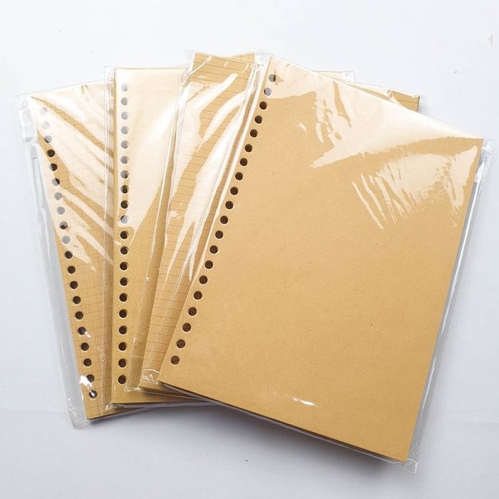 

[Tulis.Id] Basic Brown Paper Loose Leaf B5 Binder Paper Blank Ruled
