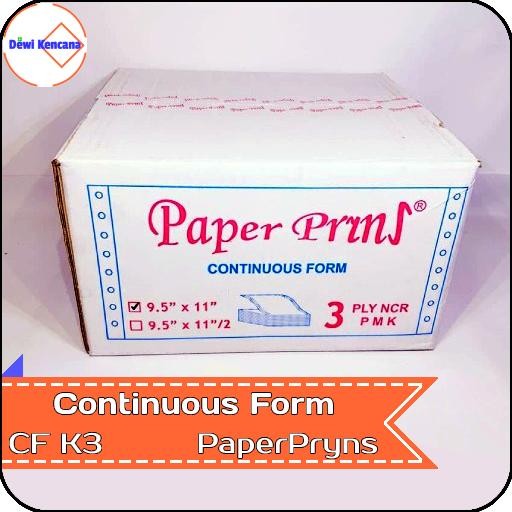 

Kertas Continuous Form 9,5" x 11" 3 PLY NCR K3 PaperPryns