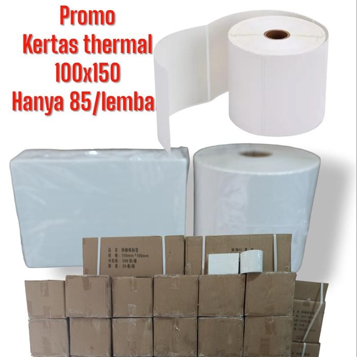 

kertas thermal awb 100x150 isi 500 resi label sticker