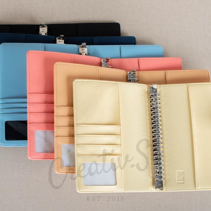 

[Tulis Id] Premium Leather Binder A5 B5 Binder Kuliah Loose Leaf Agenda Eksklusif Polos 20 Ring 26