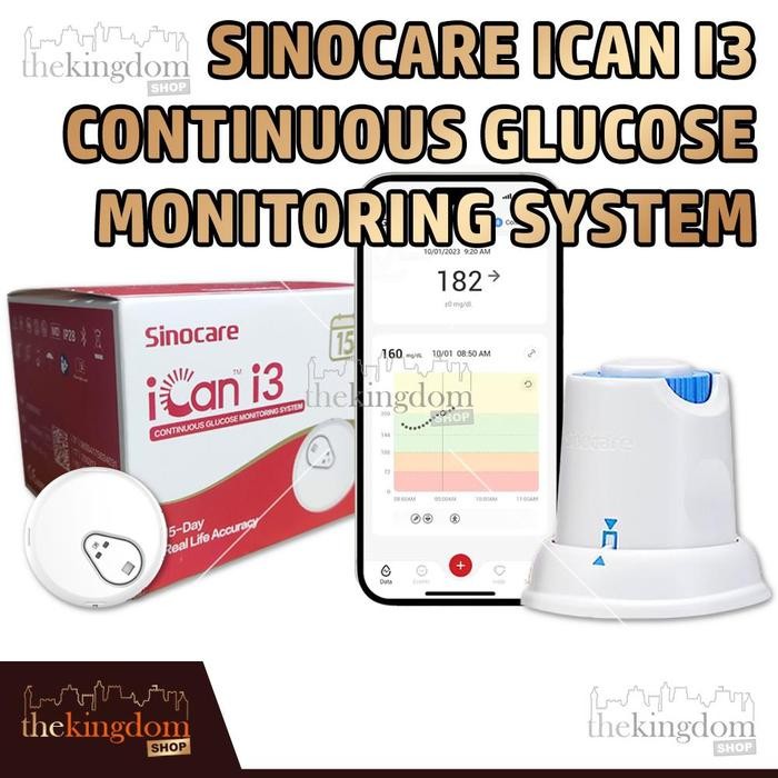Sinocare iCan i3 Continuous Glucose Monitoring CGM System Alat Cek Gula Darah Tanpa Jarum Glucose