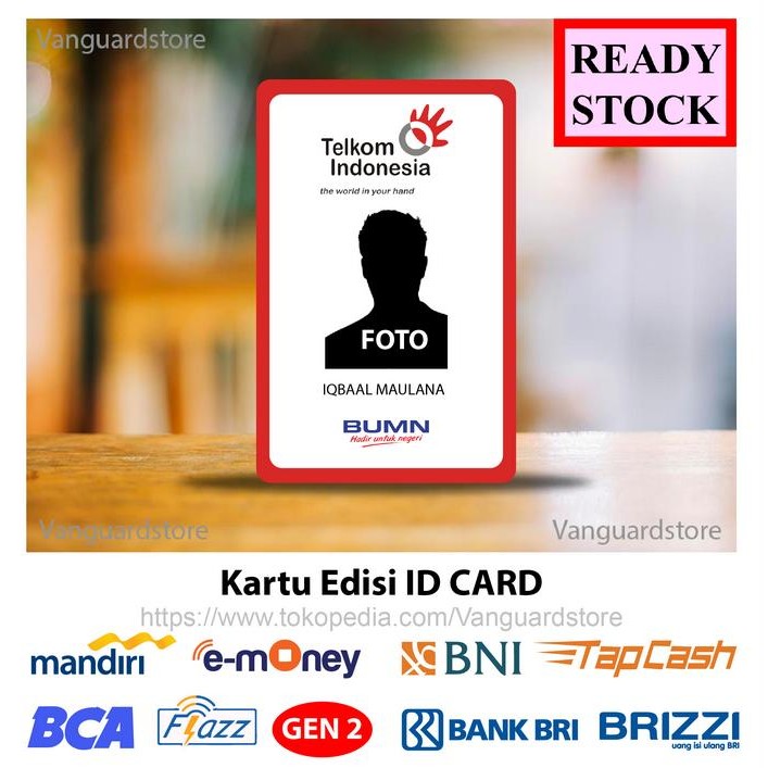 

Emoney BRI MANDIRI BNI ID Card Telkom Indonesia Kartu Nama - 1 SISI
