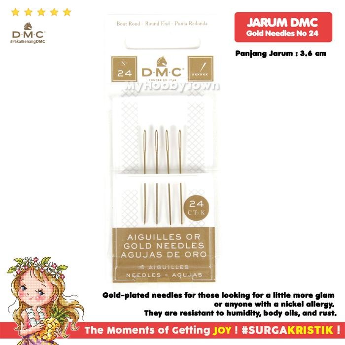 

Jarum Sulam Tapestry Emas Gold Needle DMC No 24 Ujung Tumpul