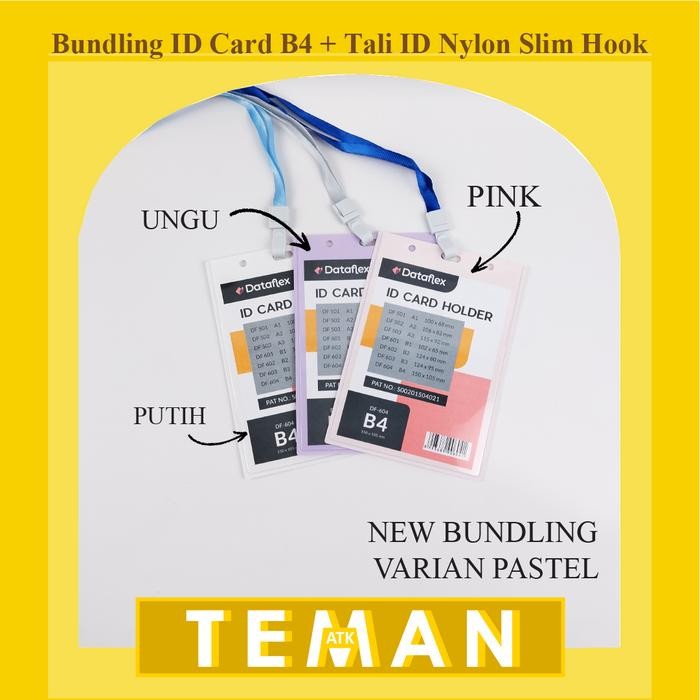 

Bundling ID Card B4 + Tali ID Card Nylon Slim Hook Plastik (CBT-NYLK)