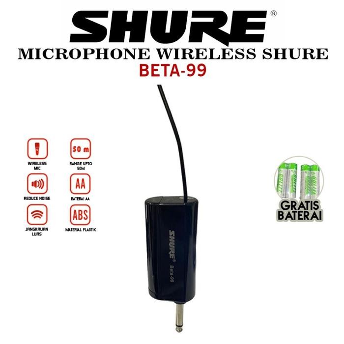 Mic Wireless Shure Beta 99 Handheld Beta99 / Mikrofon Shure - Putih Pasti Ori
